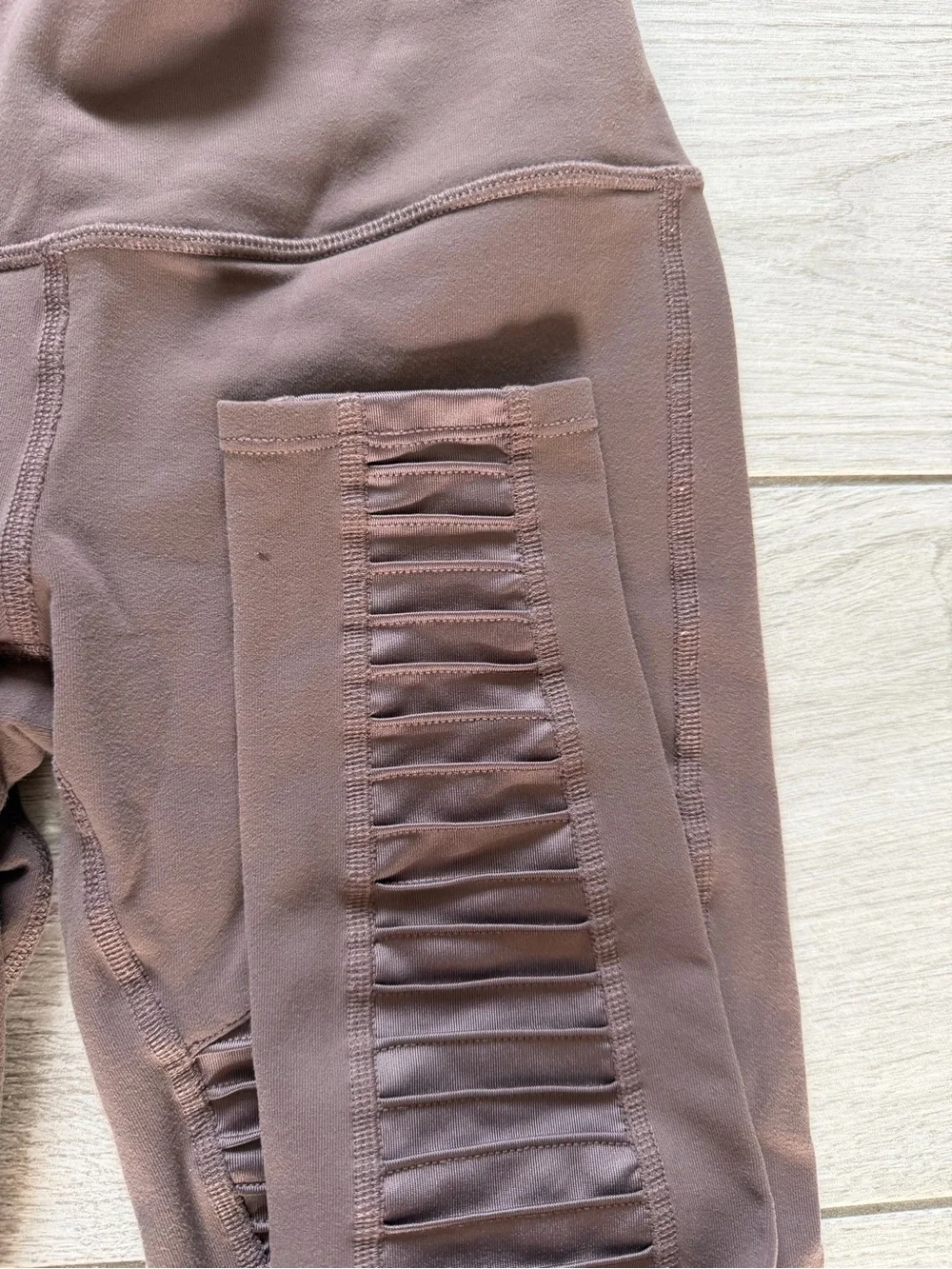 ALO Yoga Brown Moto-Panel Leggings